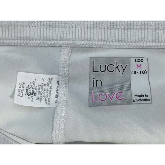 Lucky In Love Skort Medium Velour Multicolor Athletic Tennis Golf Pockets Preppy - Picture 8 of 8